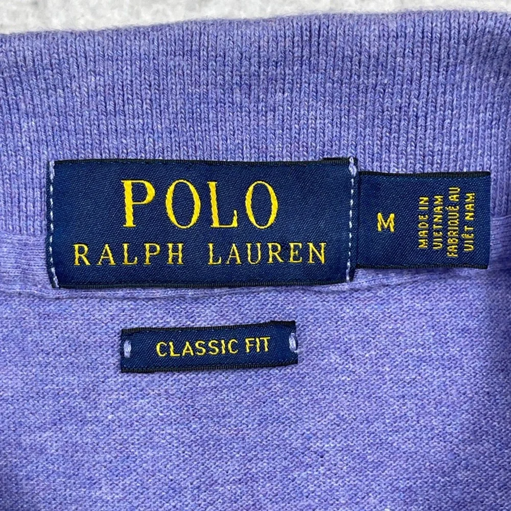 Polo Ralph Lauren Polo Mens Medium Purple Classic Fit Pony Logo Preppy Casual